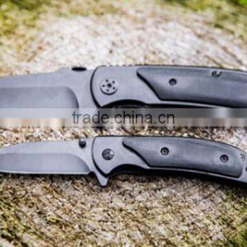 OEM Pocket Survival Camping Knife With Wooden Handle photo-6