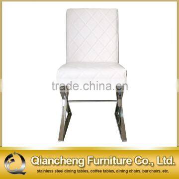 Stitching PU Cover Dining Chair With Modern Special Shape Legs photo-2