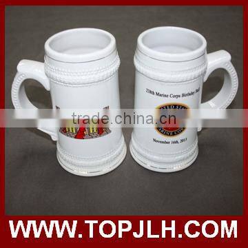China Custom Subliamtion White Coffee Mug Porcelain Glass Beer Mug photo-2