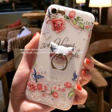 Beautiful Ultra-thin Soft Case Silicone Mobile Phone Cases for IPhone7/7Plus/6/6s/6plus/6splus With Ring Stand Holder photo-5