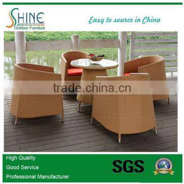 Rattan Outdoor Furniture use in Hotel Table and Chair Restaurant Dining Set