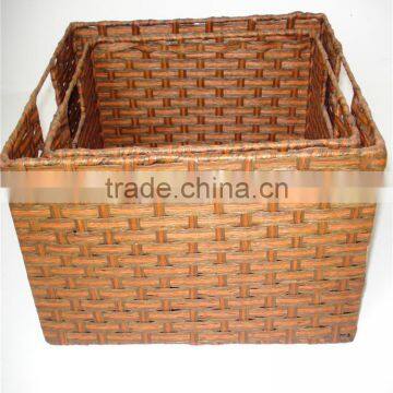 2 pcs Modern style colorful rectangle paper food basket