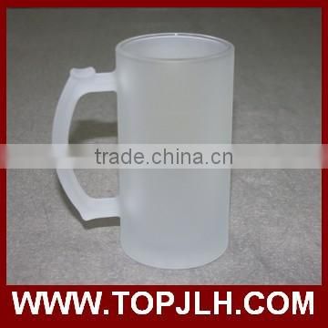 Custom logo printed beer cup blank frosted glass mug