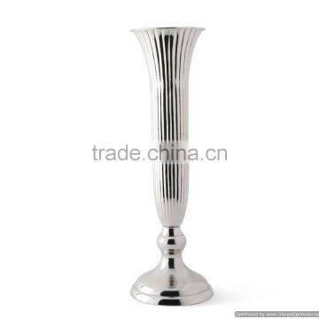 nickle plated flower decor metal trumpet