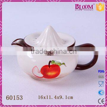 White small ceramic apple decal desgin manual juicer