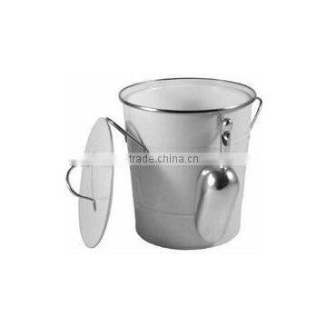 House Container Enamel Multifunctional Pet Food Collector/Metal Scoop Ice Bucket/Laundry Powder Storage Box photo-2