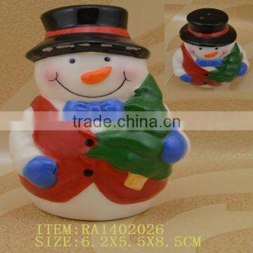 factory direct christmas ceramic salt and pepper shaker for christmas supply