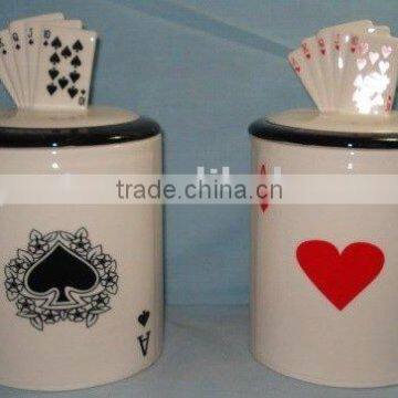 Ceramic poker jar handmade