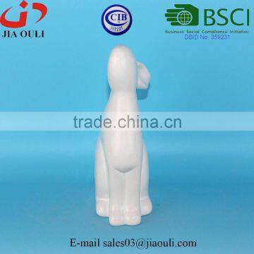 BSCI Audit Factory EASTER Bunny Glazed White Ceramic Rabbit, Decorative Easter Rabbit Figurines photo-2