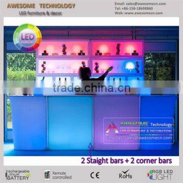 16 colors changing led lighted shelf / bar shelf