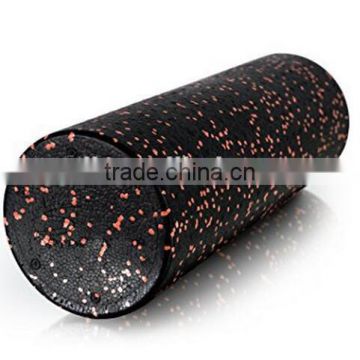 Black color with orange dot epp yoga roller massager roller for body fitness.