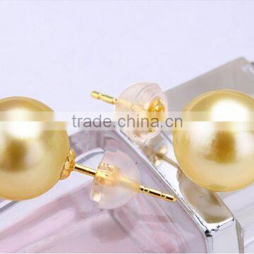9-10mm 18k Yellow South Sea Pearl Earrings Gold Price photo-3