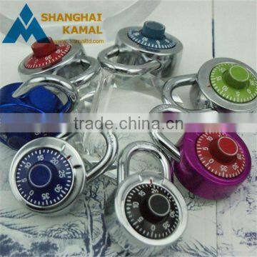 Round shaped digital combination locks, school resetable combination padlock