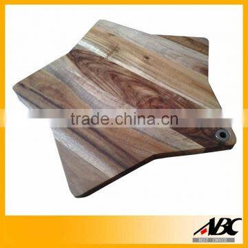 Food Safety Acacia Wood Fun Shape Star Cutting Board