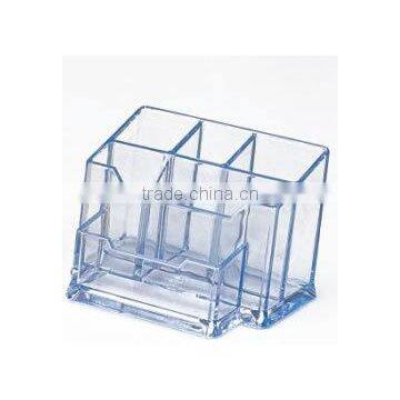 hot selling deskstop transparent square plastic pen holder