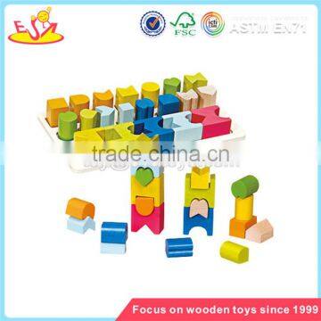 Wholesale hot wooden building blocks toy funny kids wooden building blocks toy bring fun W13A016