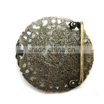 3.5 Inch Round Hot Sale Embellished Buckle for Belts, Zinc Alloy Embellishment Design With Turquoise photo-4