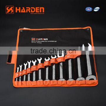 12pcs double open -end spanner set handle tools chrome vanadium spanner