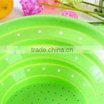 Food Grade Material Foldable Silicone Washing Up Bowl,Silicone Strainer photo-6