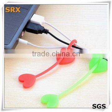 New Design Heart Shape Cute Custom Plastic Circle Cable Clips photo-2