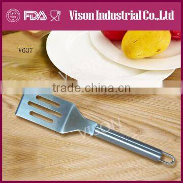 Professional Hot Sale Stainless Steel Cheese Cutter Pizza Slotted Spatula(v636) photo-2
