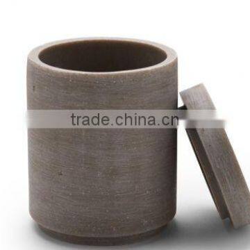 Round Concrete Jar with Concrete Lid