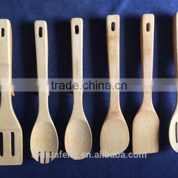 2017 new practicl bamboo 6-piece cooking utensil set with pothook