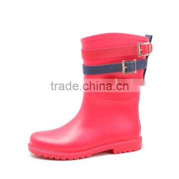 Good Shape Mid-tube Fashion Rain Boots for Women From QINGHONG Factory photo-3