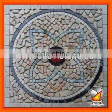 Marble Carved Mosaic Flower Pattern M105M