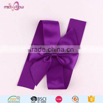 Pre-made Red Satin Ribbon Gift Wrapping Elastic Band Bow for Box photo-5
