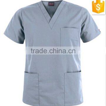 Workwear Unisex 100Cotton Three Pockets Surgical Scrub Top and Medical Suits