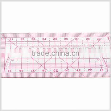 Kearing Manufacture 5*50cm Straight Flexible 1.2mm Thickness Sandwich Line Plastic Garment Ruler for Fashion Design#8003 photo-4