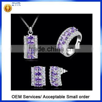 Wholesale Price 925 Sterling Silver Natural Amethyst Earrings Fashion Jewelry Elegent Earrings for Women photo-3