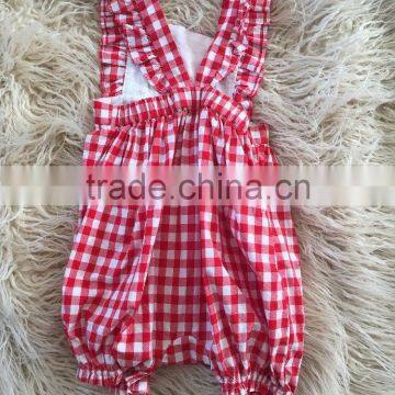Wholesale Fashion Newborn Girl Fashion Rompers 2017 Summer Kid Bodysuit Clothing Red Wholesale Baby Clothes Romper Girl photo-4