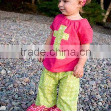 Wholesale baby ruffle shorts baby ruffle shirts softtextile baby icing ruffle pants