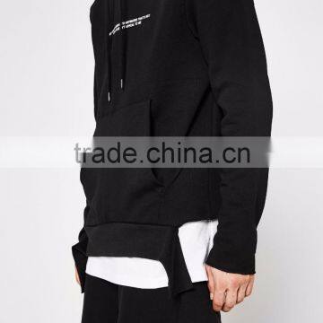 Sweatshirt With Custom Printed Slogan And Hood Mens Pullover Hip Hop Style Sweatshirt 70% Cotton 30% Polyester Main Fabric Hoody photo-4