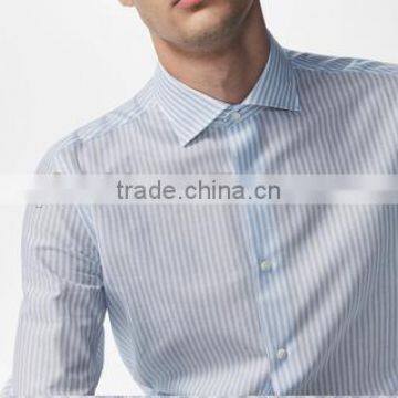 2017 Men's New Long Sleeve Slim Fit Top Design Letter Print Casual Dress Shirt