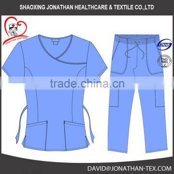 2017 Fashion ties nurse scrub uniform