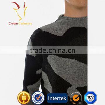 Men Intarsia Sweater Knitting Patterns Pullover Sweater photo-3