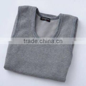 Custom OEM Logo Sleeveless Sweater Warm Vest Thick Cotton Men Tank Top photo-2