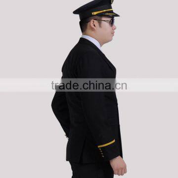 OEM Manufacture Black Pilot Suits Shirts Men Airline Coat Uniforms photo-5