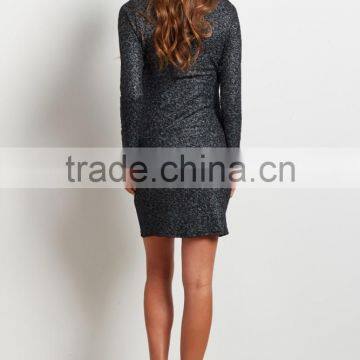 Manufacture Wholesale High Quality Long Sleeve Beautiful Maternity Mini Dress