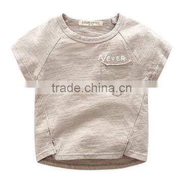 Wholesale Summer Cotton Short Sleeves Boys Kids Round Neck T-shirt photo-3