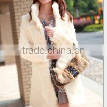 Authentic rabbit skin coat collar