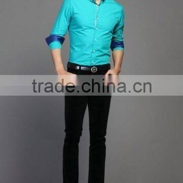 Slim fit high quality fashion shirt men