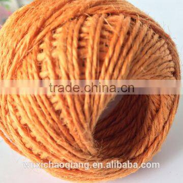 Eco-friendly high quality raw or color hemp rope ball 50g