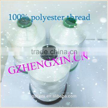 raw white 150d/2 , 100% polyester quilting sewing thread for making mattress