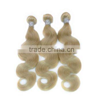 European blonde Body wave hair color 613 human hair weave lightest color human hairwholesale premium