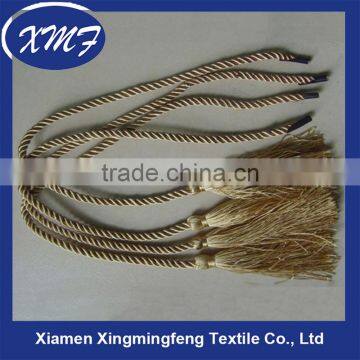 decorative Gold color nylon twist handle rope