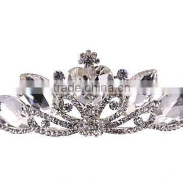 Peacock Head Rhinestones Heart Headband Crown Bridal Hair Accessories